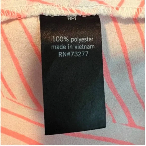 APT 9 Womens Pink White Geometric Print Short Sleeve V Neck Top Size X Large - Picture 9 of 9